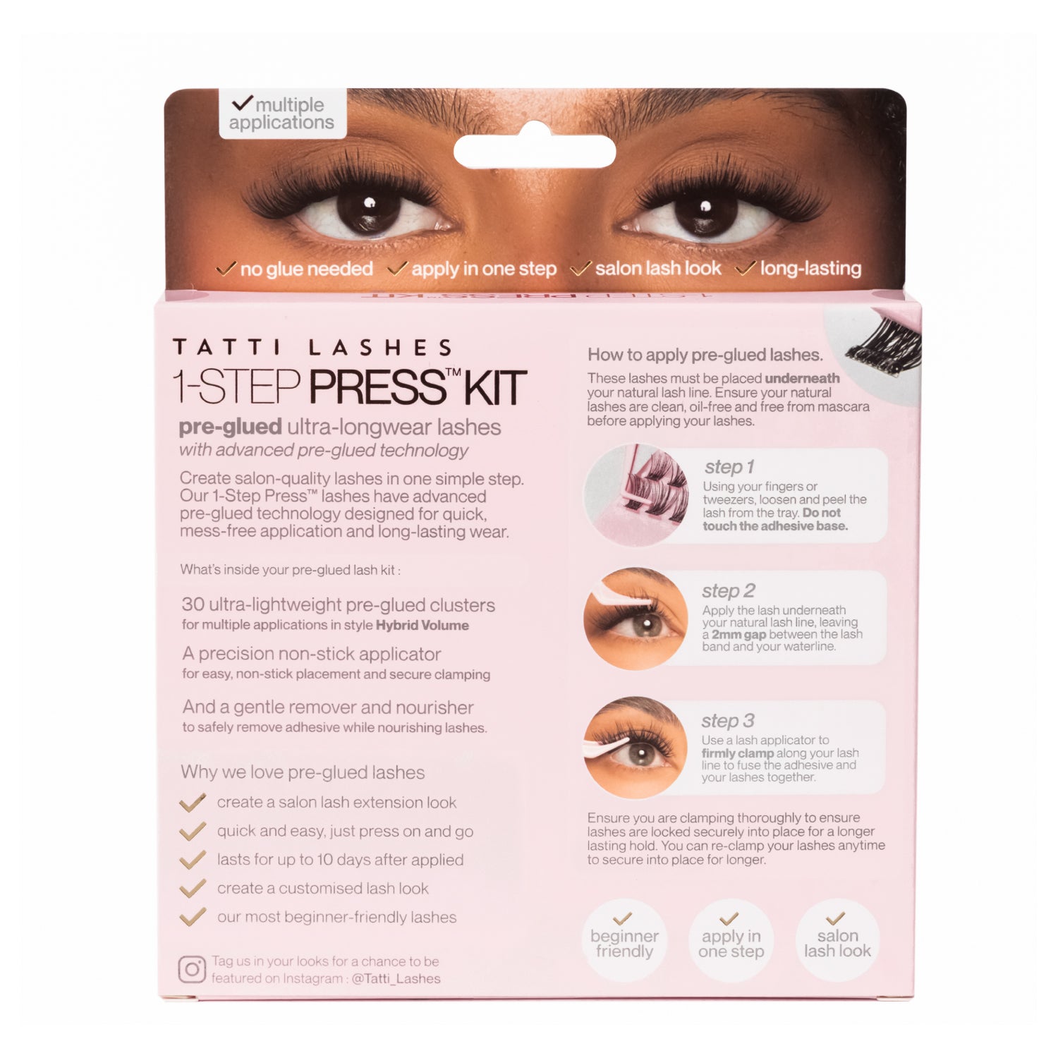 1-Step Press™ Pre Glued Gift Set - Hybrid Volume Set (10/12/12mm)