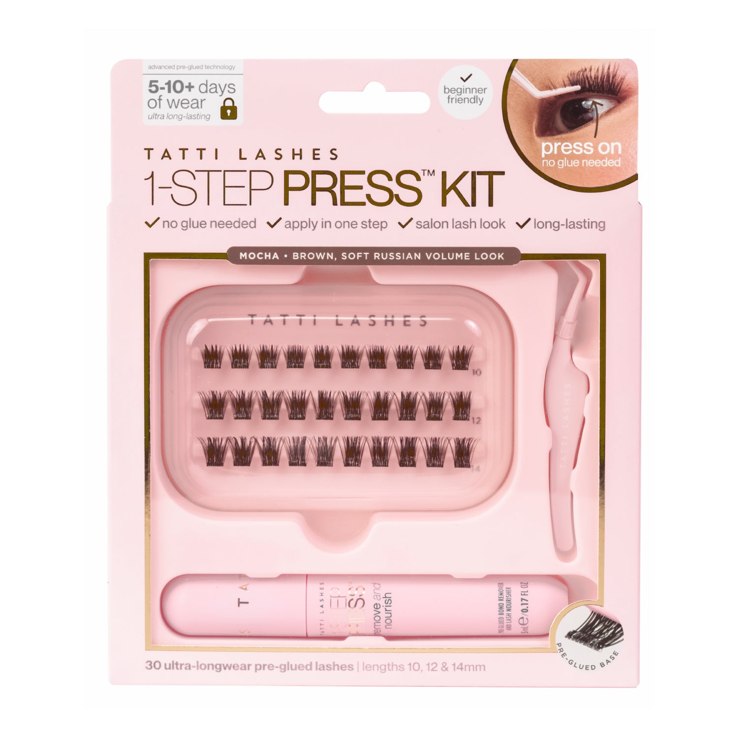 1-Step Press™ Pre Glued Gift Set - Mocha Set (10/12/14mm)