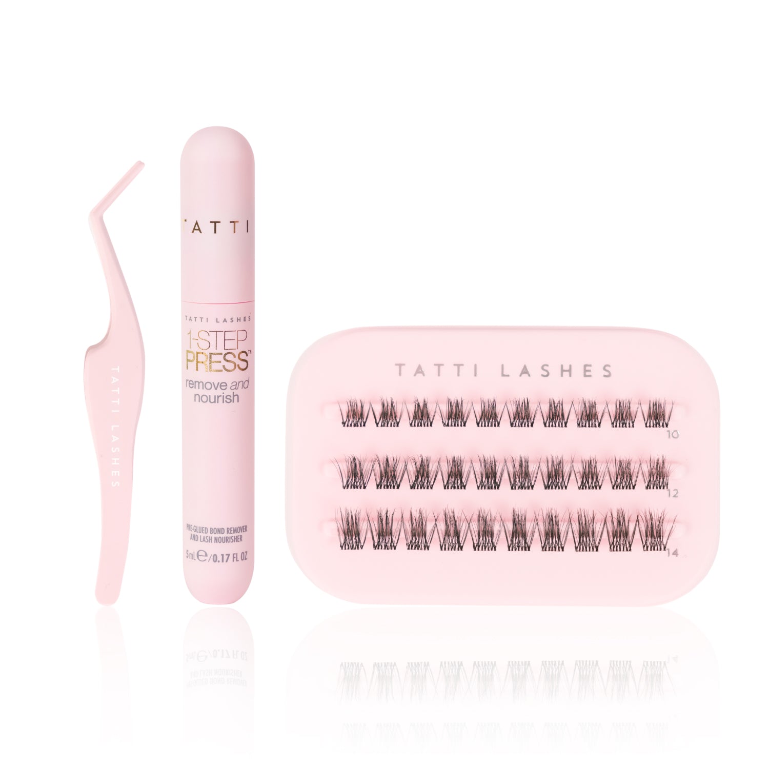1-Step Press™ Pre-Glued Cluster Lash Kit - Wispy Volume