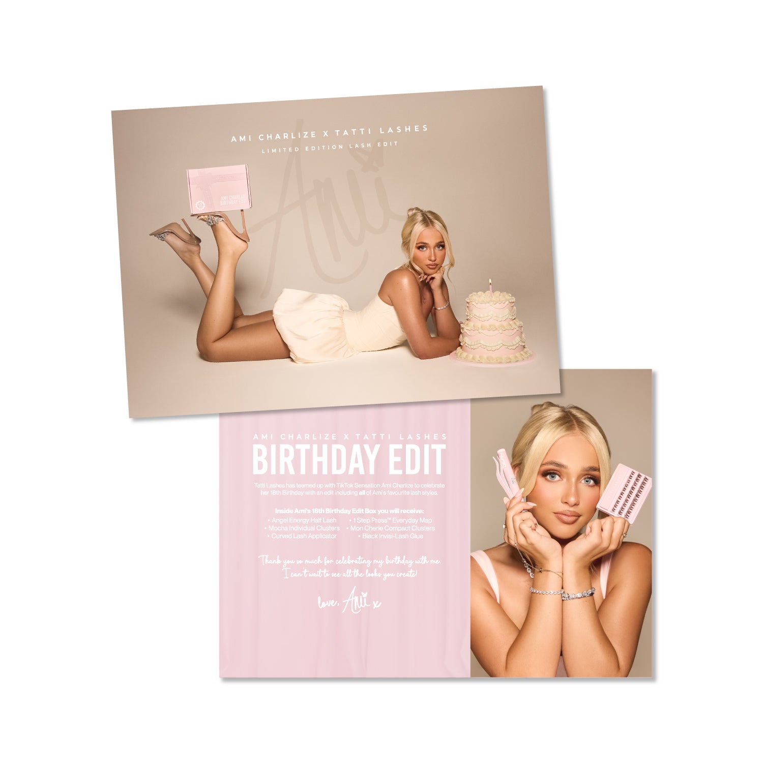 Ami Charlize X Tatti Lashes Birthday Edit