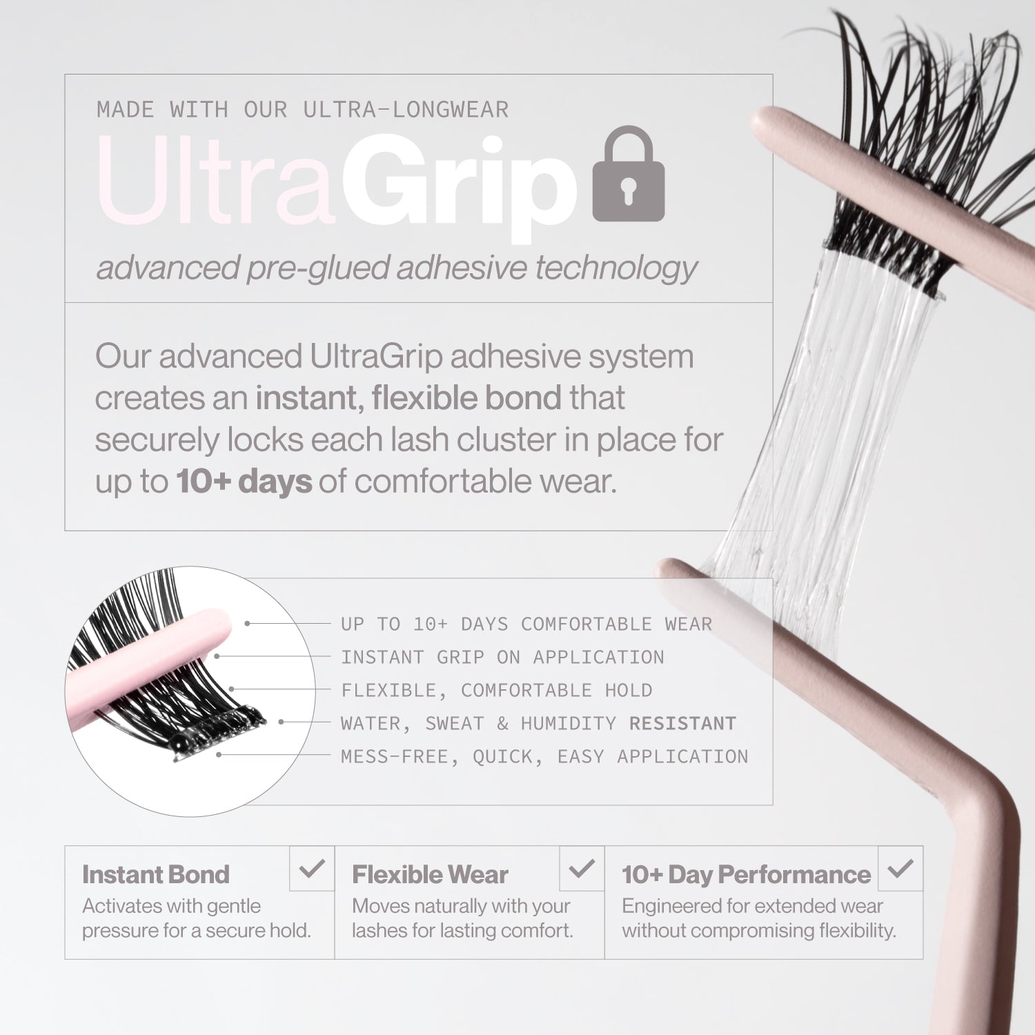 1-Step Press™ Pre-Glued Lash Kit & Remover