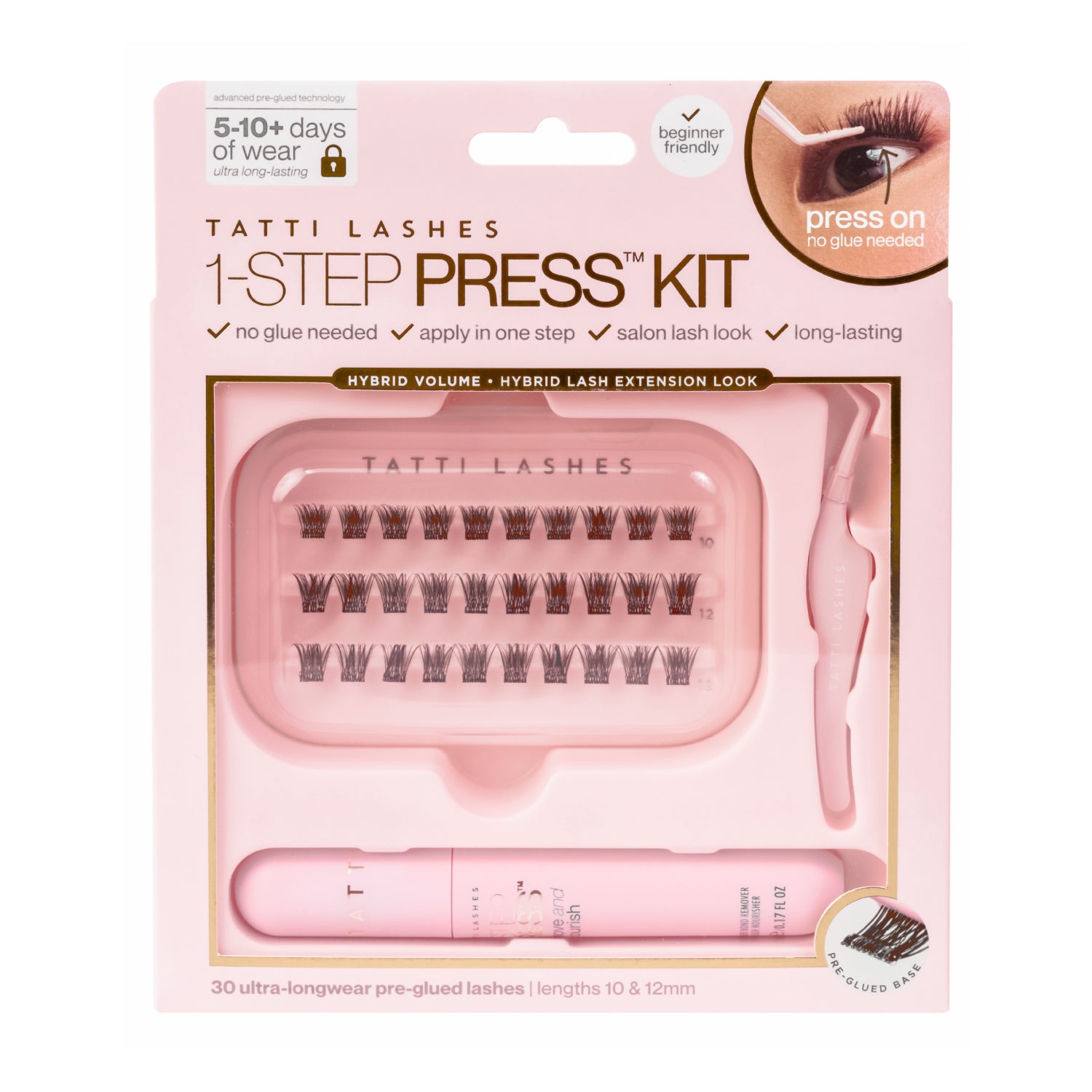 1-Step Press™ Pre Glued Gift Set - Hybrid Volume Set (10/12/12mm)