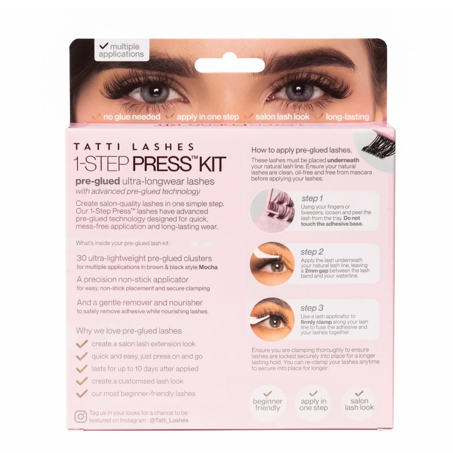 1-Step Press™ Pre Glued Gift Set - Mocha Set (10/12/14mm)