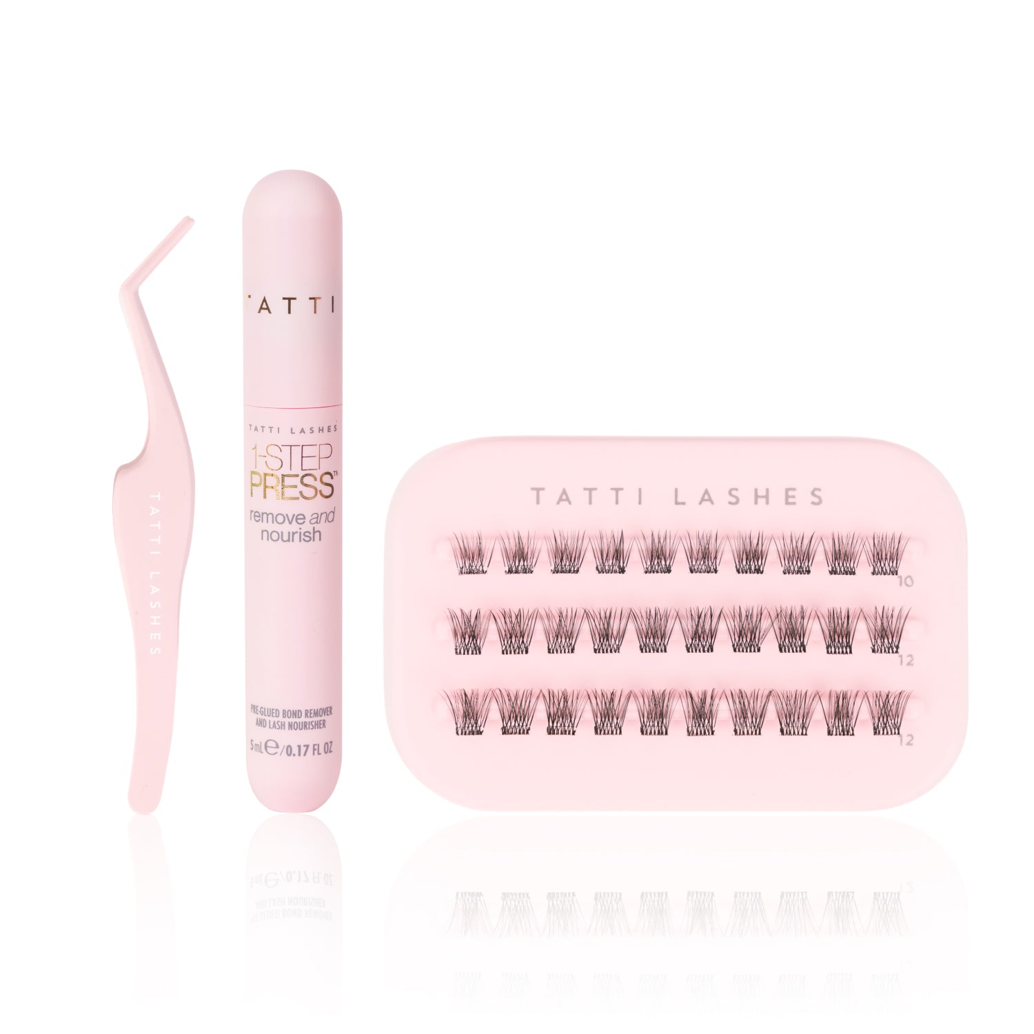 1-Step Press™ Pre-Glued Cluster Lash Kit - Natural