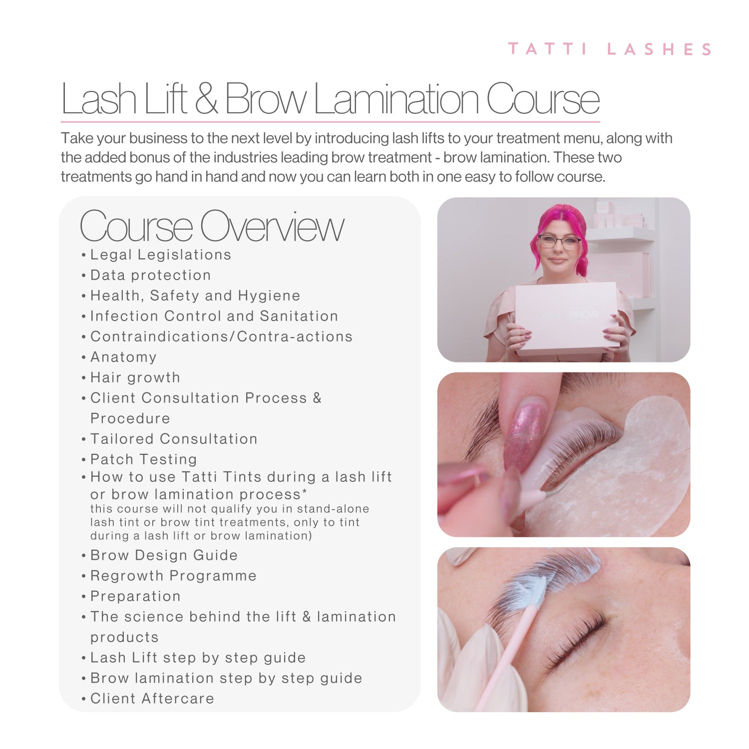 Online Lash & Brow Lamination & Lift Course