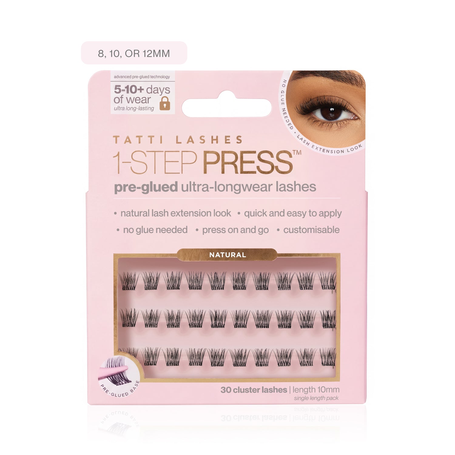 Natural Pre-Glued Individuals - Single Length