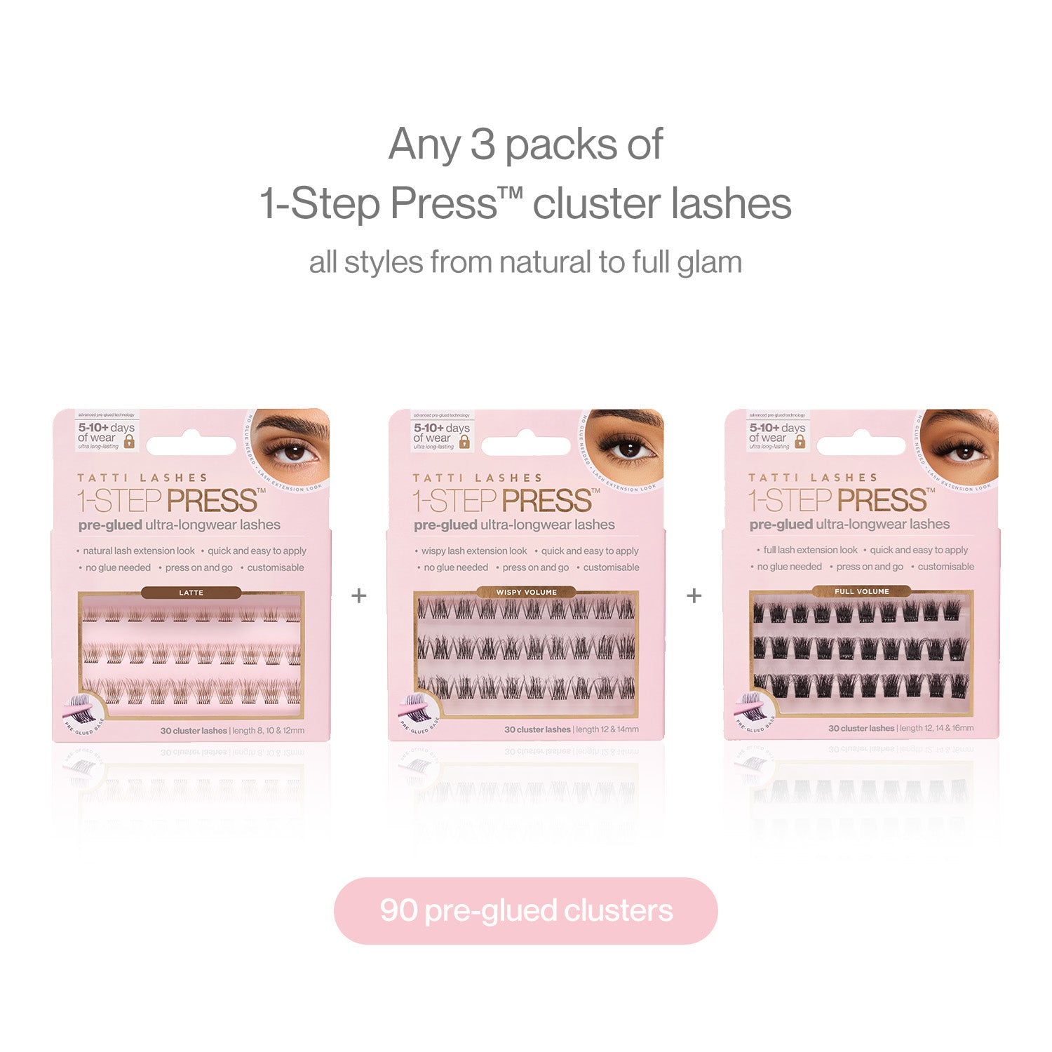Mix & Match Pre-Glued Cluster Lash Bundle