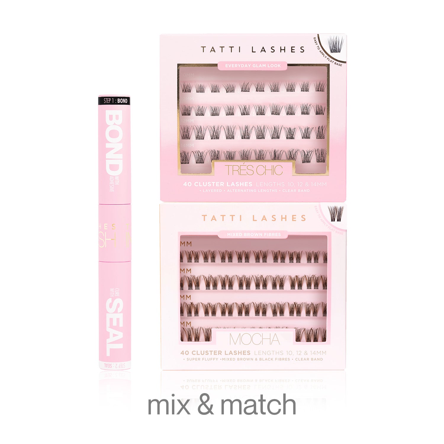 Mix & Match Invisi-Lash 2 Clusters + Glue