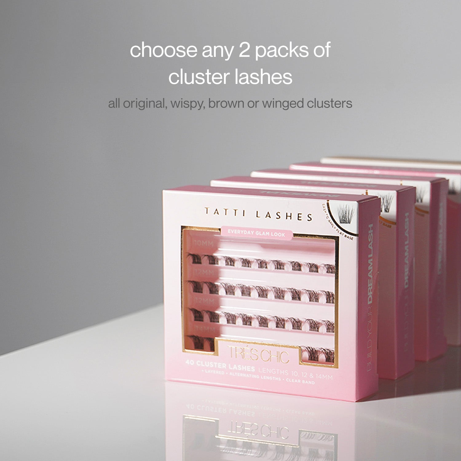 Mix & Match Invisi-Lash 2 Clusters + Glue
