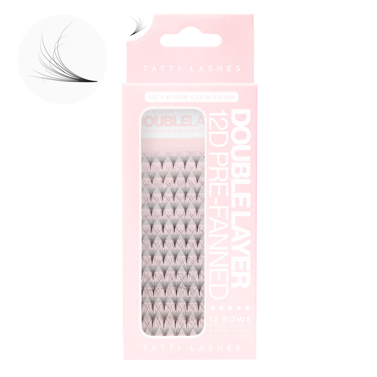 Tatti Lashes Double Up Black 12D Pre-Fanned Lashes